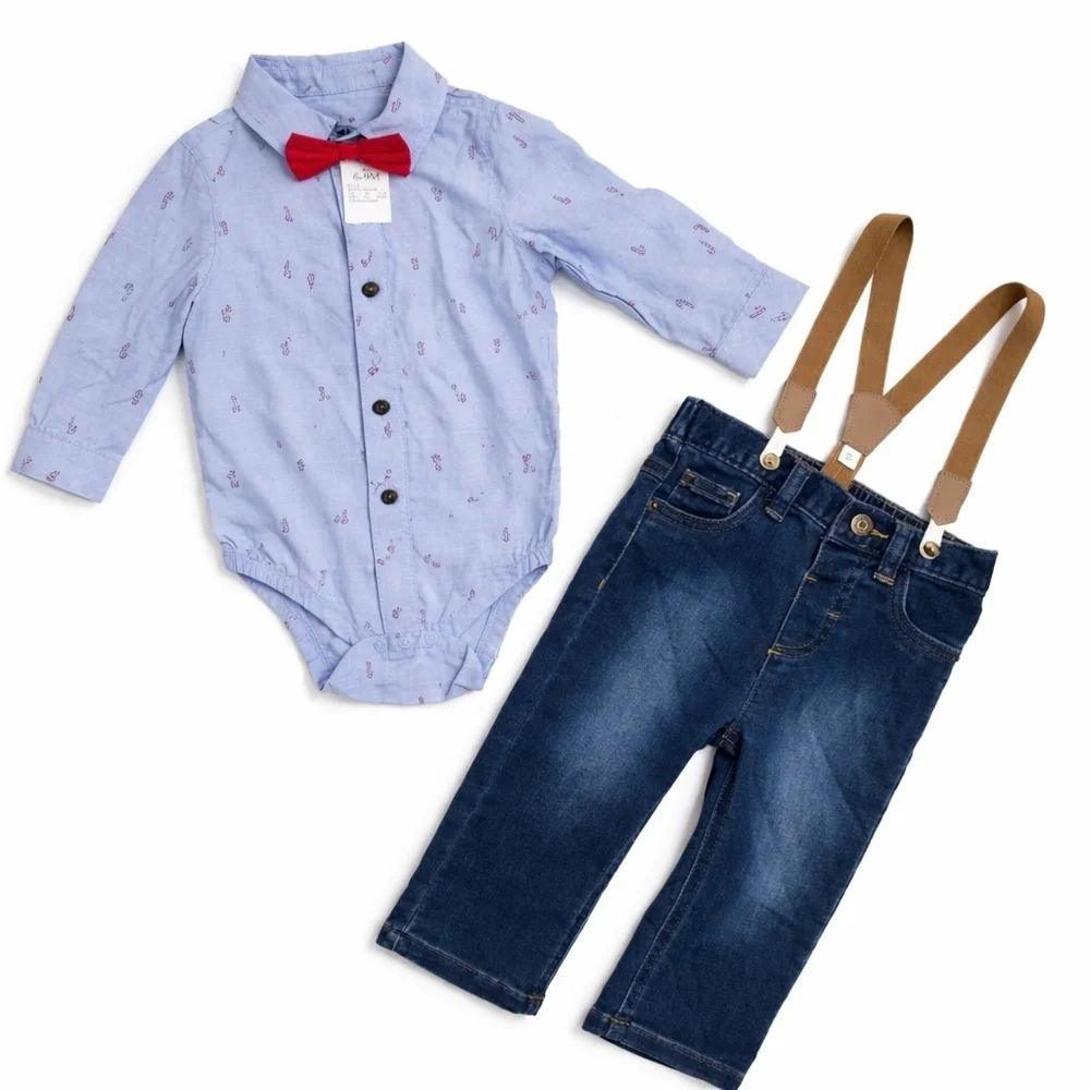 NWT Cat & Jack Baby Boy 4-Piece Dressy Set - Size 6-9M